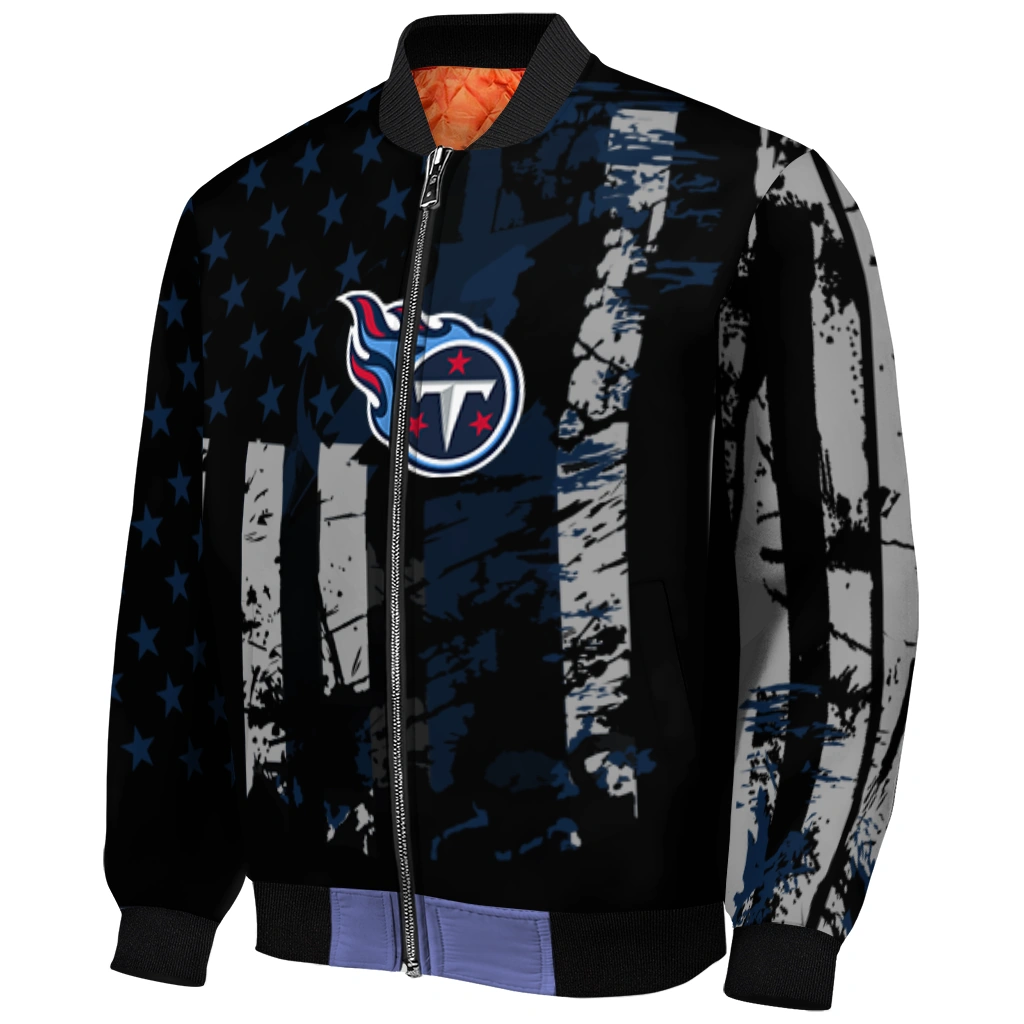 customized tennessee titans star stripes navy black bomber jacket fashion forward customized tennessee titans star stripes navy black bomber jacket fashion forward