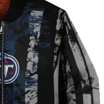 customized tennessee titans star stripes navy black bomber jacket best selling