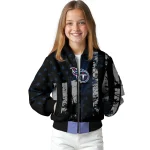 customized tennessee titans star stripes navy black bomber jacket best selling
