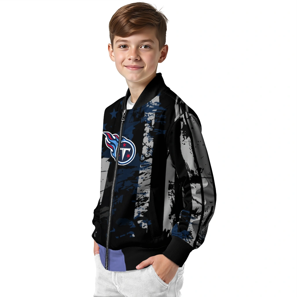 customized tennessee titans star stripes navy black bomber jacket trendy customized tennessee titans star stripes navy black bomber jacket trendy