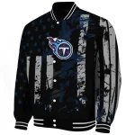 customized tennessee titans star stripes navy black varsity jacket best selling