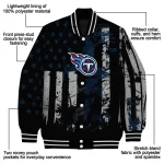 customized tennessee titans star stripes navy black varsity jacket best selling