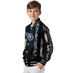 customized tennessee titans star stripes navy black varsity jacket best selling