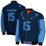 customized tennessee titans team patch navy bomber jacket best selling