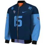 customized tennessee titans team patch navy bomber jacket best selling