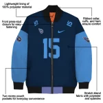 customized tennessee titans team patch navy bomber jacket best selling