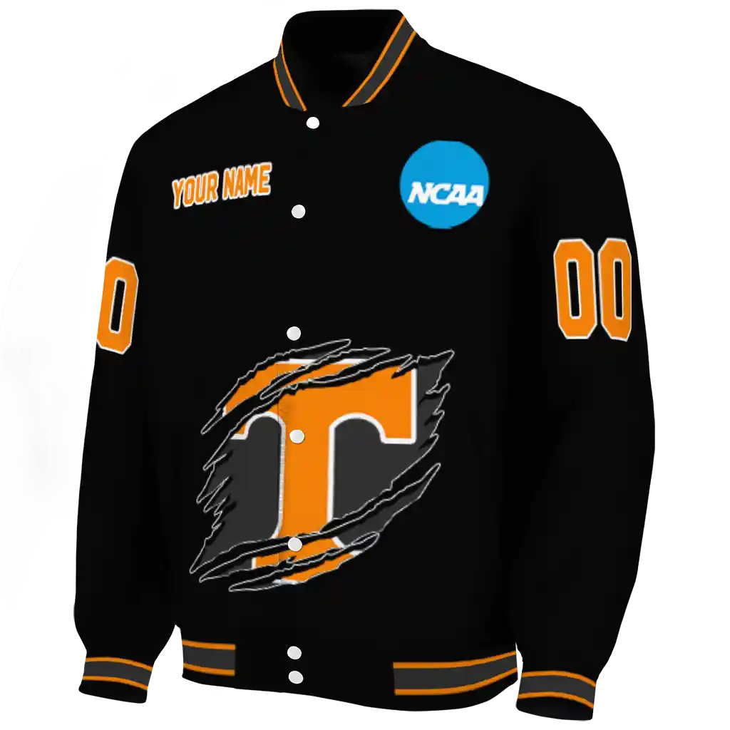 customized tennessee volunteers claw shred black varsity jacket best selling customized tennessee volunteers claw shred black varsity jacket best selling