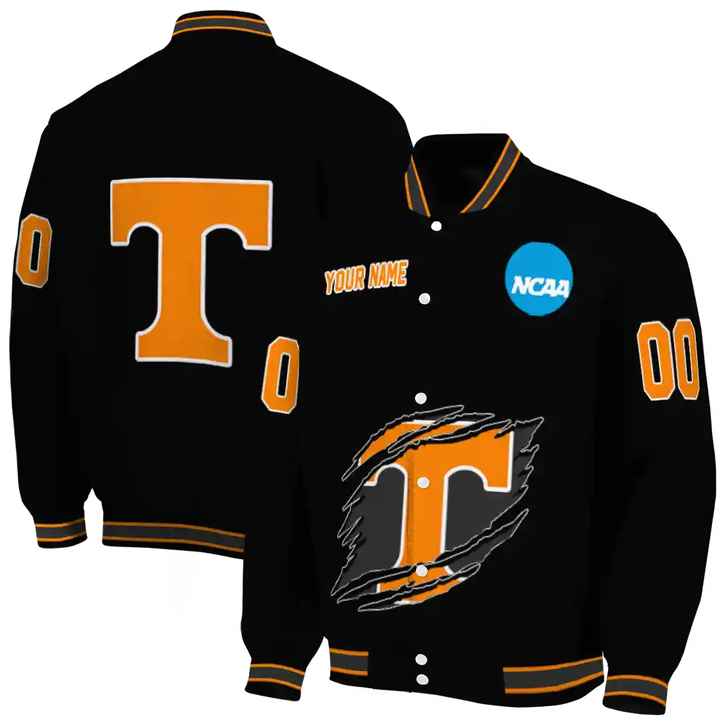 customized tennessee volunteers claw shred black varsity jacket fashion forward customized tennessee volunteers claw shred black varsity jacket fashion forward