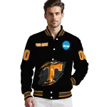 customized tennessee volunteers claw shred black varsity jacket best selling