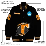 customized tennessee volunteers claw shred black varsity jacket best selling