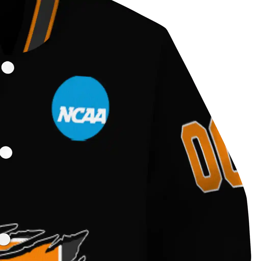 customized tennessee volunteers claw shred black varsity jacket premium grade customized tennessee volunteers claw shred black varsity jacket premium grade