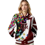 customized texas am aggies stars and stripes slashes maroon varsity jacket best selling