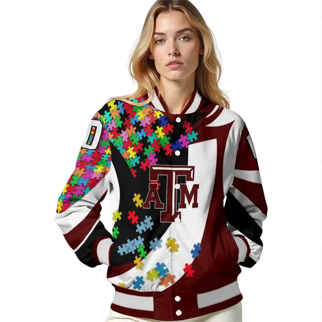 customized texas am aggies stars and stripes slashes maroon varsity jacket latest model customized texas am aggies stars and stripes slashes maroon varsity jacket latest model