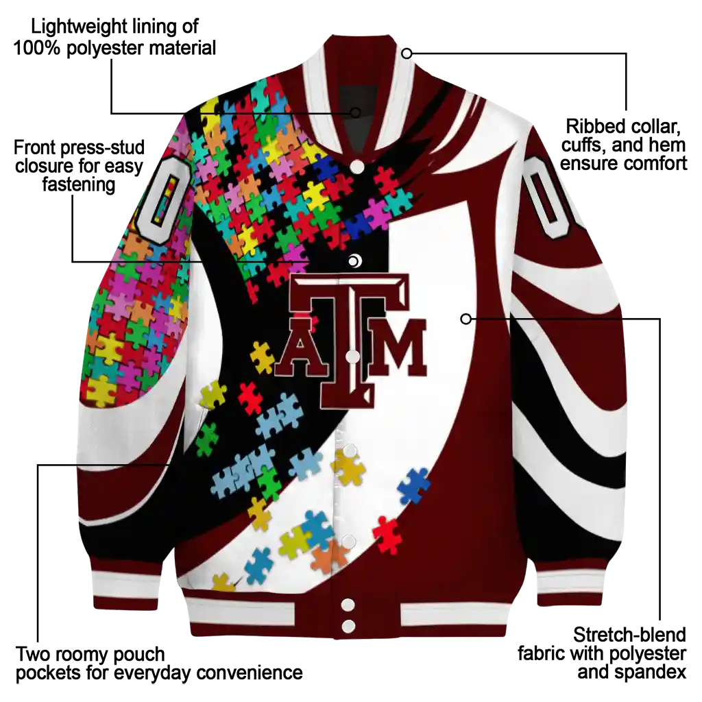 customized texas am aggies stars and stripes slashes maroon varsity jacket new arrival customized texas am aggies stars and stripes slashes maroon varsity jacket new arrival