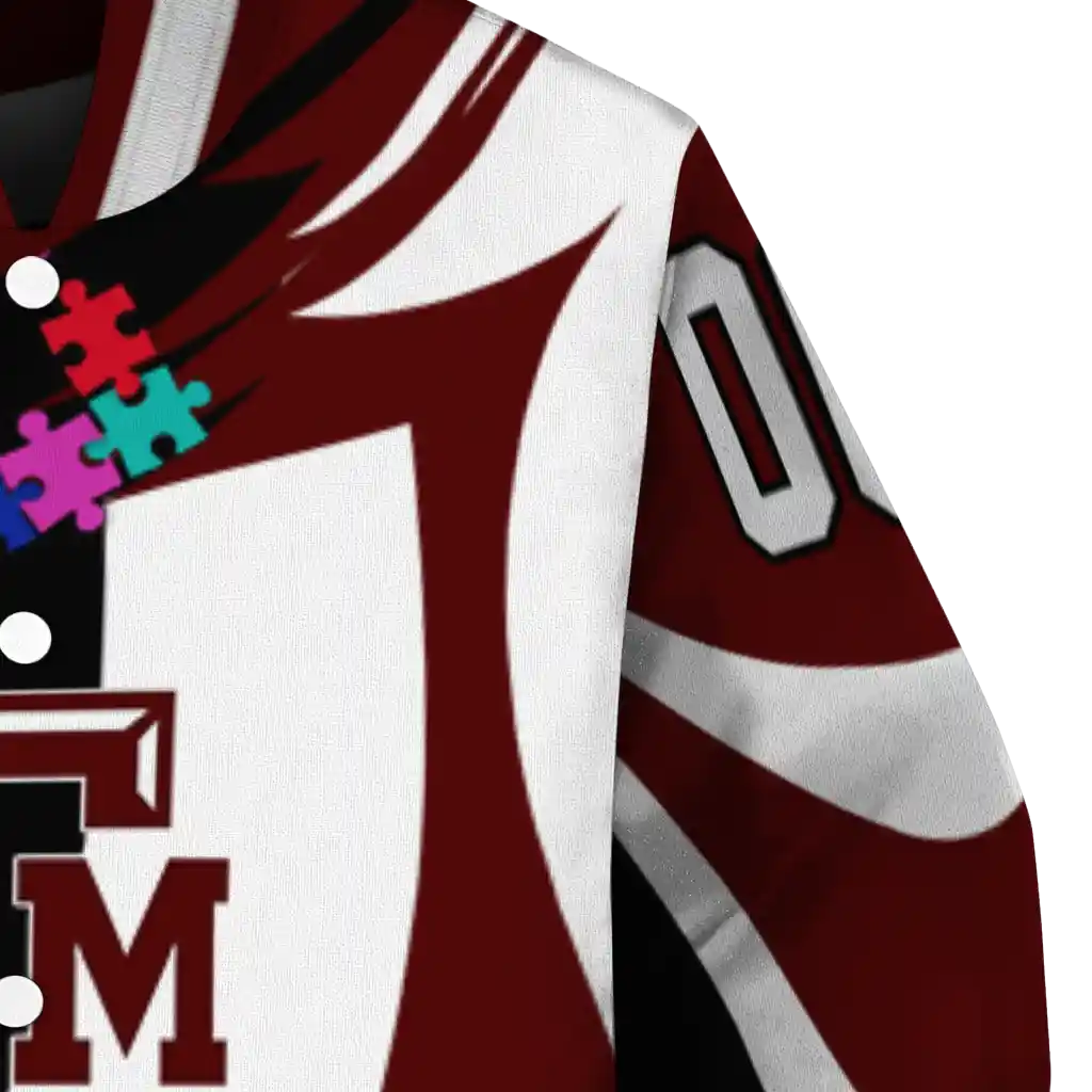 customized texas am aggies stars and stripes slashes maroon varsity jacket premium grade customized texas am aggies stars and stripes slashes maroon varsity jacket premium grade