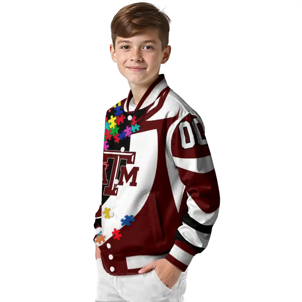 customized texas am aggies stars and stripes slashes maroon varsity jacket trendy customized texas am aggies stars and stripes slashes maroon varsity jacket trendy