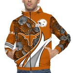 customized texas longhorns blossoms helmet orange windbreaker jacket best selling