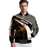 customized texas longhorns electric flash orange bomber jacket best selling