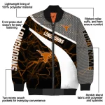 customized texas longhorns electric flash orange bomber jacket best selling