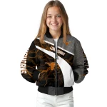 customized texas longhorns electric flash orange bomber jacket best selling