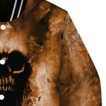 customized texas longhorns skull cluster orange varsity jacket best selling