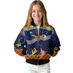customized texas longhorns spongebob playtime orange blue bomber jacket best selling