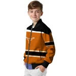 customized texas longhorns stripe statement orange black bomber jacket best selling