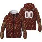 customized texas state bobcats abstract streaks maroon windbreaker jacket best selling