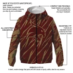customized texas state bobcats abstract streaks maroon windbreaker jacket best selling