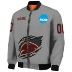 customized texas state bobcats feral slash grey bomber jacket best selling