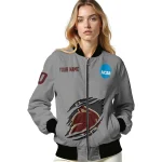 customized texas state bobcats feral slash grey bomber jacket best selling