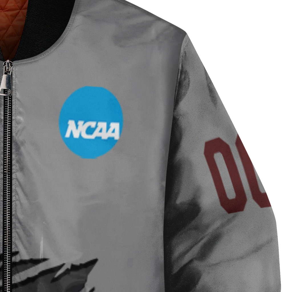 customized texas state bobcats feral slash grey bomber jacket premium grade customized texas state bobcats feral slash grey bomber jacket premium grade