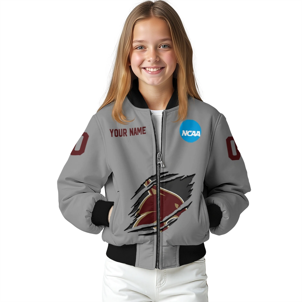 customized texas state bobcats feral slash grey bomber jacket top rated customized texas state bobcats feral slash grey bomber jacket top rated