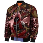 customized texas state bobcats skull horde maroon bomber jacket best selling