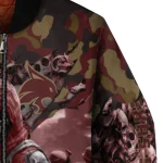 customized texas state bobcats skull horde maroon bomber jacket best selling