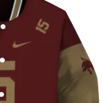 customized texas state bobcats team patch maroon varsity jacket best selling