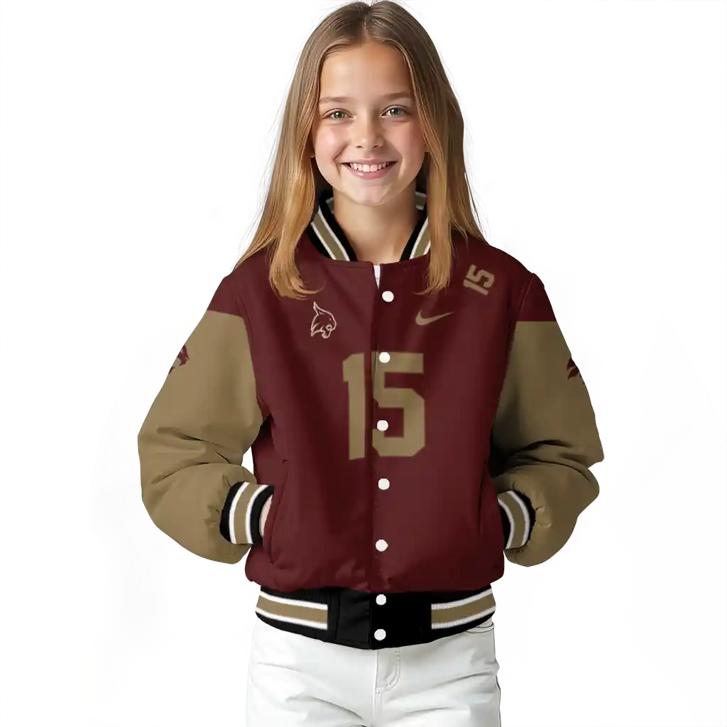 customized texas state bobcats team patch maroon varsity jacket top rated customized texas state bobcats team patch maroon varsity jacket top rated