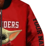 customized texas tech red raiders adorable yoda red black bomber jacket best selling