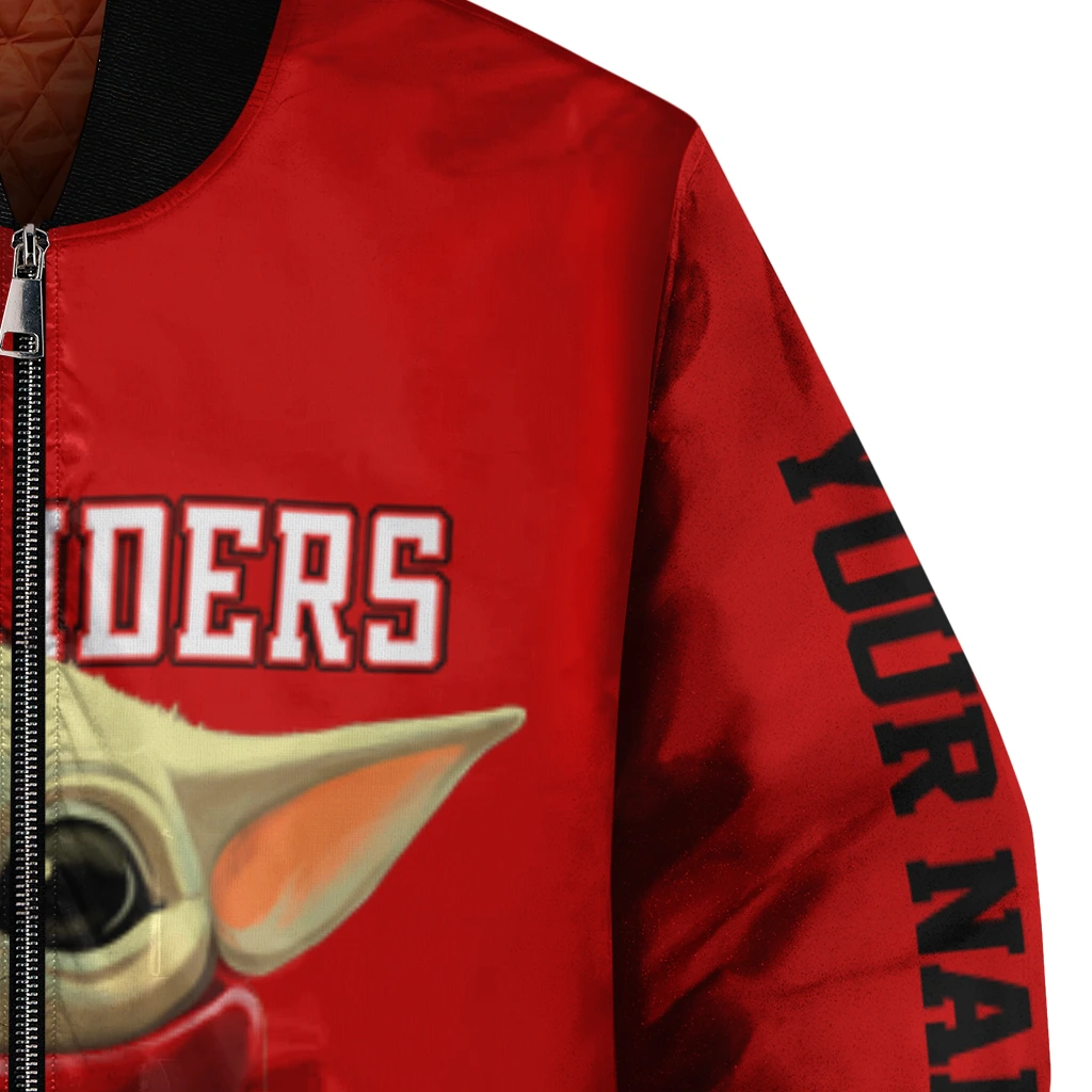 customized texas tech red raiders adorable yoda red black bomber jacket premium grade customized texas tech red raiders adorable yoda red black bomber jacket premium grade