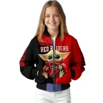 customized texas tech red raiders adorable yoda red black bomber jacket best selling