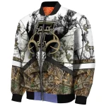 customized texas tech red raiders deer skull camouflage white bomber jacket best selling