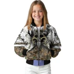 customized texas tech red raiders deer skull camouflage white bomber jacket best selling