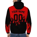 customized texas tech red raiders flame trim red black windbreaker jacket best selling