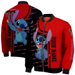 customized texas tech red raiders stitch laughing red bomber jacket best selling