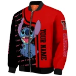 customized texas tech red raiders stitch laughing red bomber jacket best selling