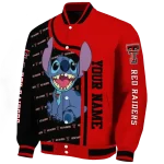 customized texas tech red raiders stitch laughing red varsity jacket best selling