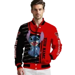 customized texas tech red raiders stitch laughing red varsity jacket best selling