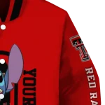 customized texas tech red raiders stitch laughing red varsity jacket best selling