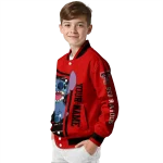 customized texas tech red raiders stitch laughing red varsity jacket best selling
