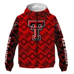 customized texas tech red raiders trellis mesh red windbreaker jacket best selling